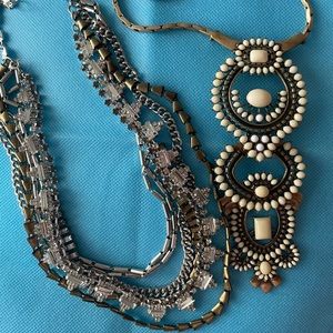 Stella & dot Havana pendant and Inspired- Sutton mixed metal necklace